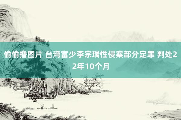 偷偷撸图片 台湾富少李宗瑞性侵案部分定罪 判处22年10个月