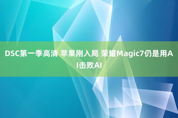 DSC第一季高清 苹果刚入局 荣耀Magic7仍是用AI击败AI