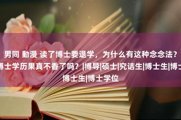 男同 動漫 读了博士要退学，为什么有这种念念法？难谈博士学历果真不香了吗？|博导|硕士|究诘生|博士生|博士学位