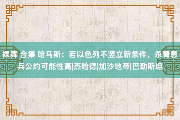 裸舞 合集 哈马斯：若以色列不竖立新条件，杀青息兵公约可能性高|杰哈德|加沙地带|巴勒斯坦